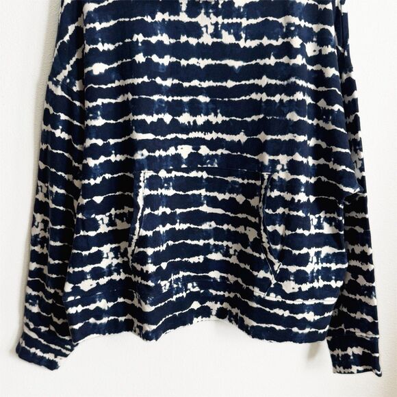 Athleta Sweatshirt Womens XL Blue Striped Pullover Comfort‎ Sporty Soft Stretchy - Picture 4 of 13